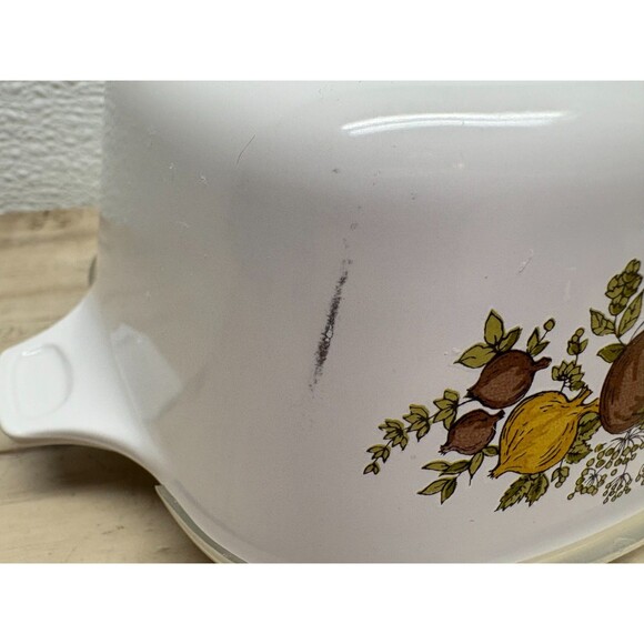 Set Of 2 Corning Ware Spice Of Life Casserole Dish 2 3/4 Cup With Plastic Lids - Picture 9 of 14